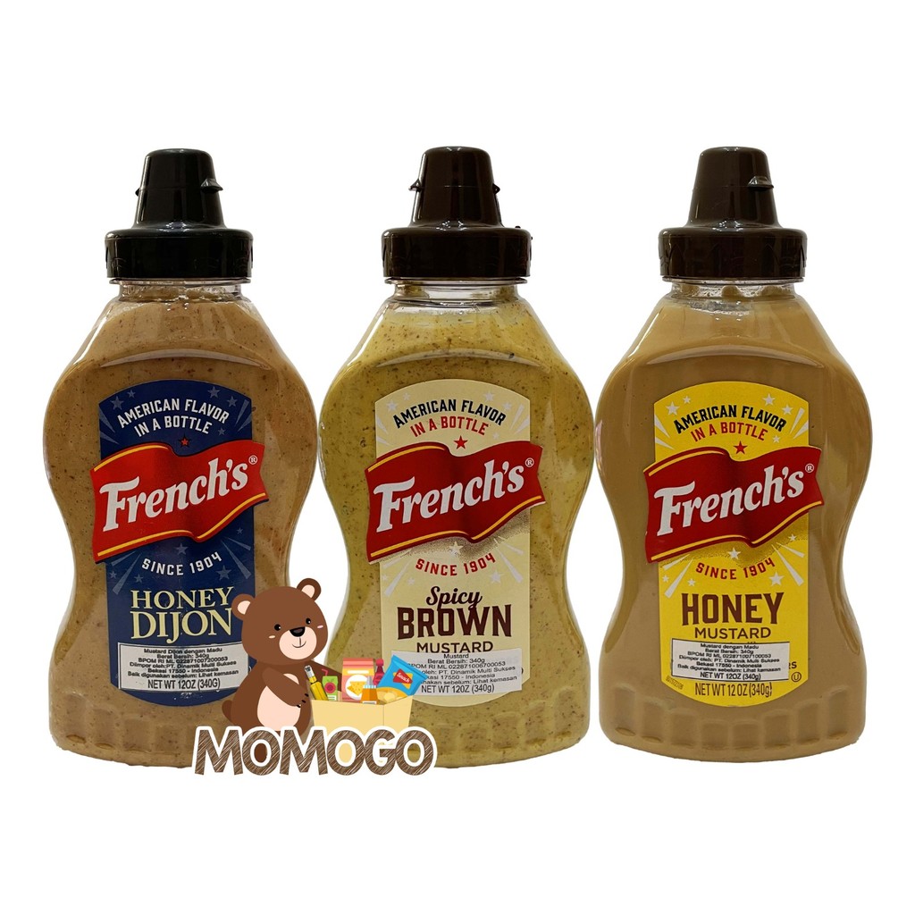 FRENCH'S SPICY BROWN/HONEY DIJON/HONEY MUSTARD 340GR