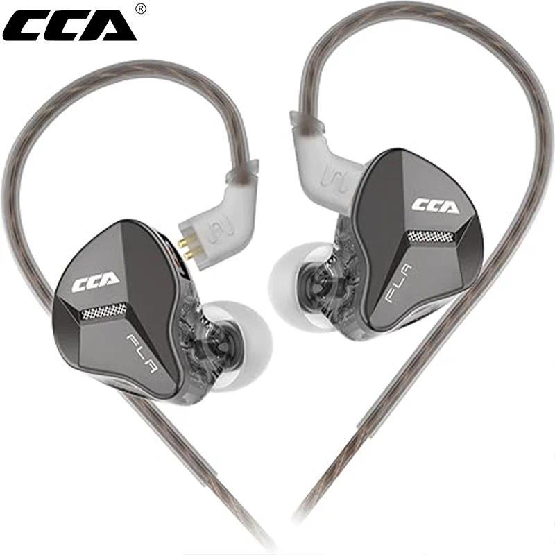 CCA FLA Wired Earbuds 10mm Dynamic Driver IEMs Earphones 2Pin Detaable Cable Headphones 3.5mm Jack f