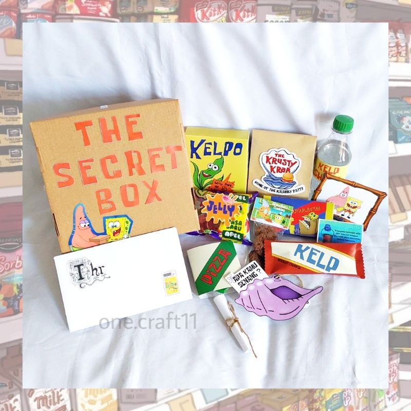 THE SECRET BOX SPONGEBOB SQUAREPANTS | Snack Box | Snack Hampers | Kado Wisuda | Kado Ulang Tahun | 
