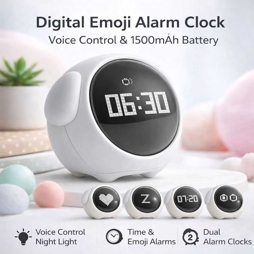 CAS - Marrone Jam Digital Alarm Emoji Pixel Voice Control LED 1500mAh - BWBQNZ-01