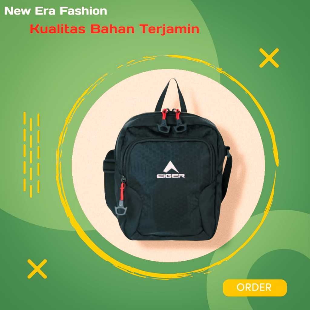 Paling Murah 2027 EIGER1989 Hitam Tas Selempang Original Portege Vertikal pouch - Pra Store