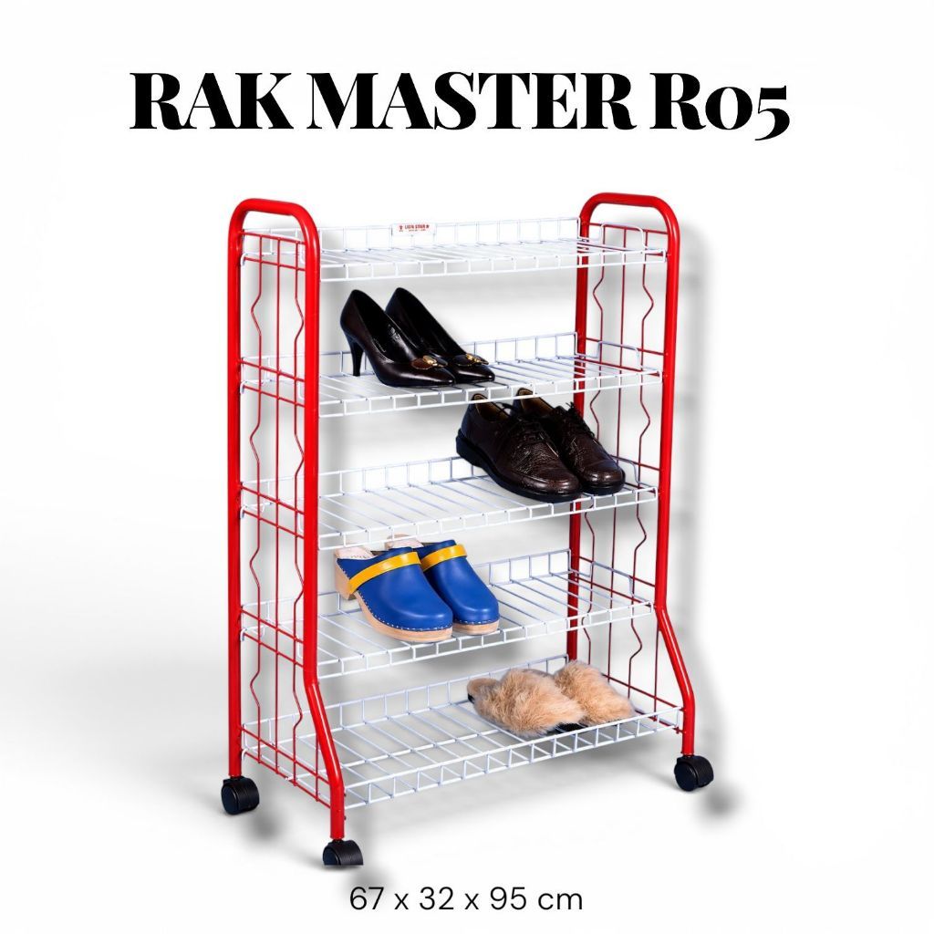 RAK MASTER R05 - RAK SEPATU BESI SUSUN 4 JUMBO KOKOH R 05 / RAK DAPUR / RAK SERBAGUNA / RAK SUSUN MA