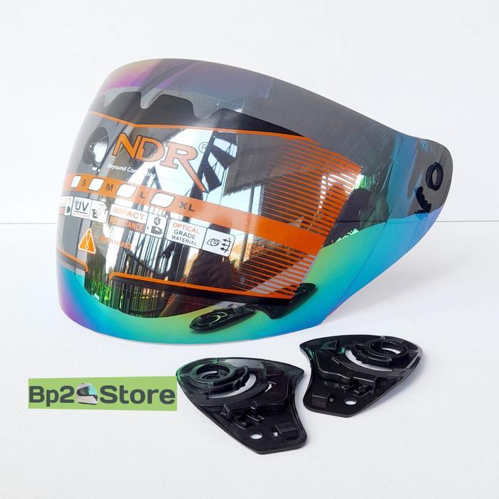 Kaca Helm KYT DJ Maru INK Centro KYT Galaxy NDR Silver Pelangi - Pelangi