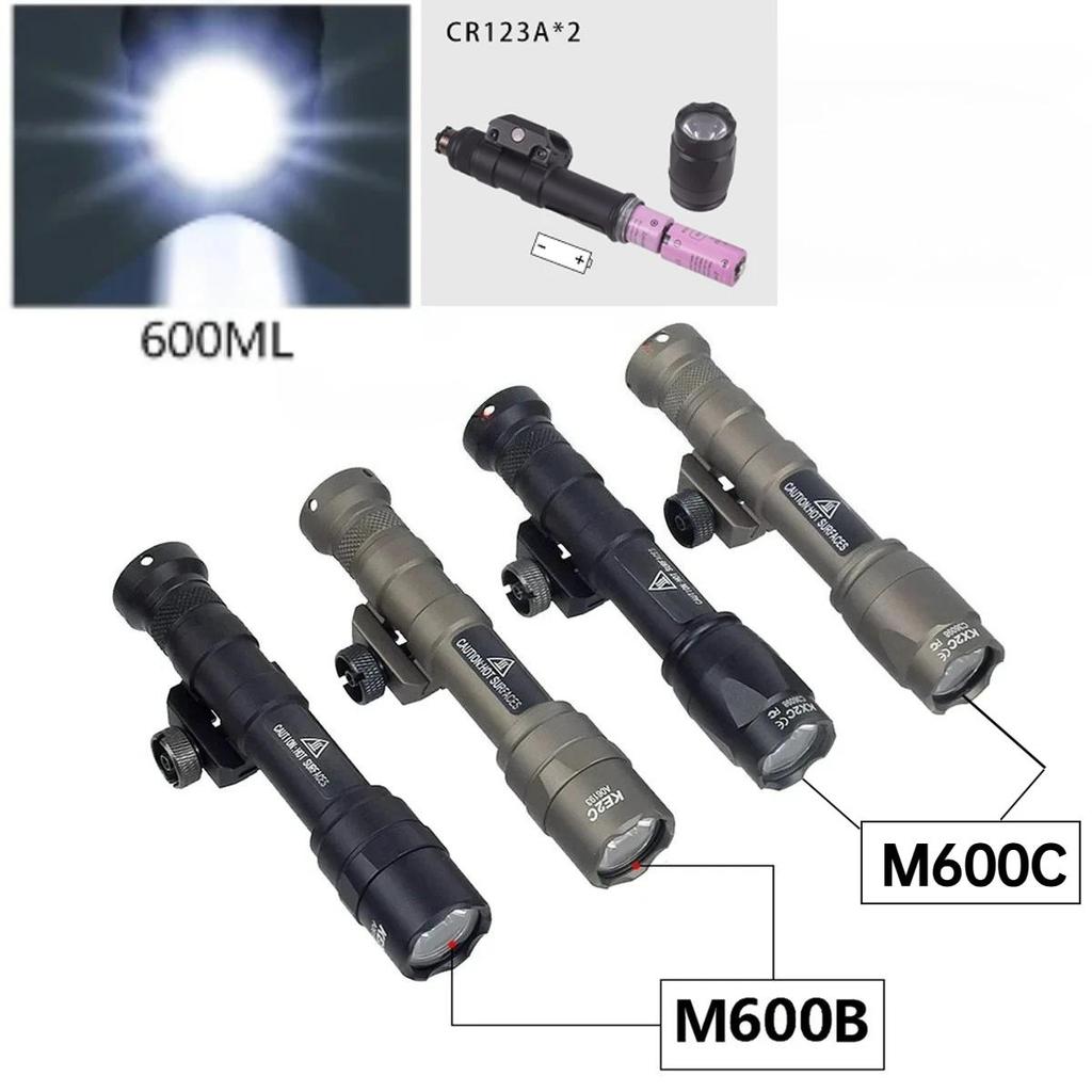 Flashlight LED Tactical Scout Light M600C M600 M600B Scout Light Fit AR15  600 Lumens Dual Switch Sp