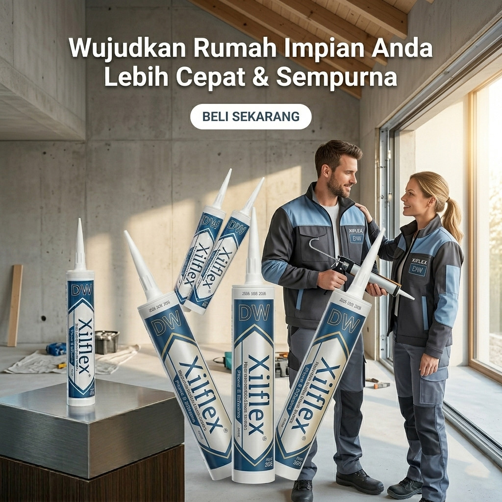 Dw Xilflex Lem Silikon Kusen Jendela Pintu Acp Seng Silicone Netral Warna Grey Clear L Abu Black Ind