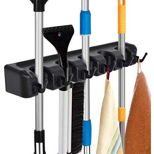 COD Holder Hanger Gantungan Rak Gantung Tempat Penyimpanan Sapu Kain Lap Pel Tangan Pengki Alat Kebe