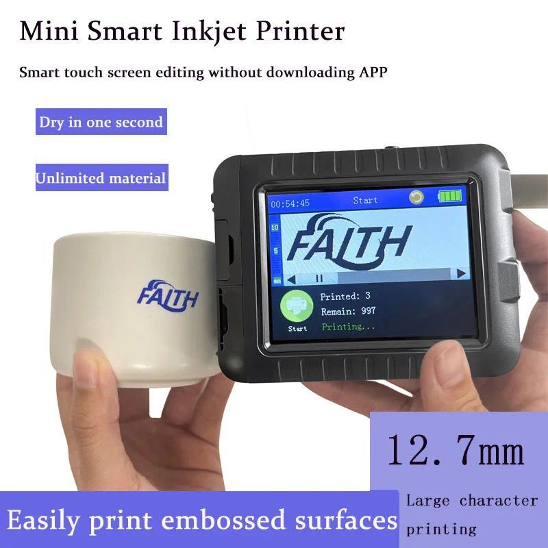 New Handheld Printer Portable Small Cong Machine Mini Inkjet Printer Multi-Language Printing Logo Qu