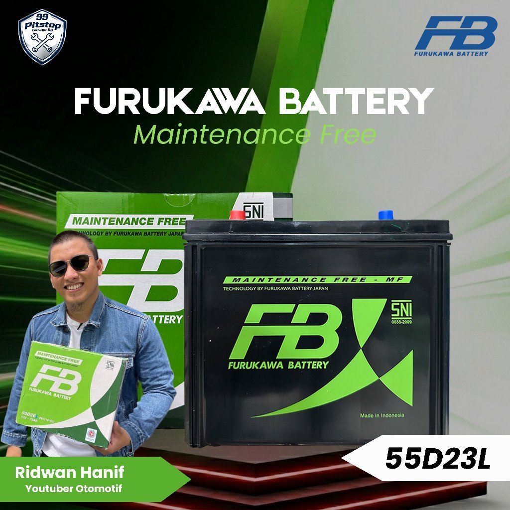 Furukawa Battery / FB Aki Mobil NETA VII 55D23L 60Ah - Aki Kering