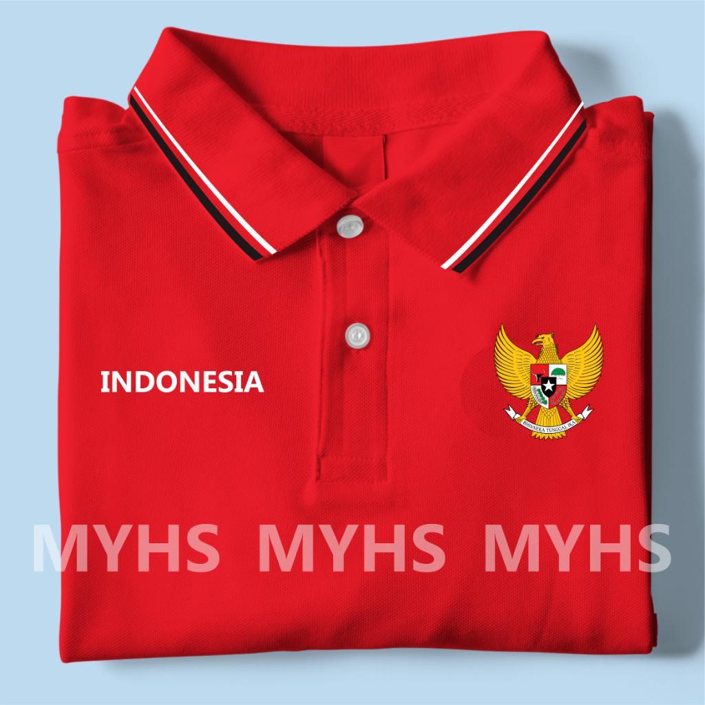 POLO GARUDA INDONESIA - POLO SHIRT BAJU KAOS JERSEY BOLA TIMNAS HUT RI KEMERDEKAAN REPUBLIK INDONESI