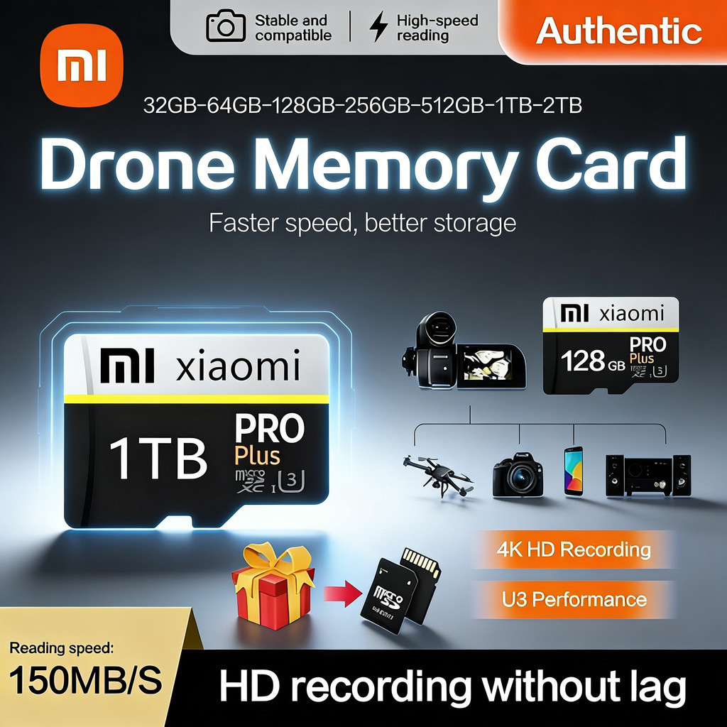 XiaoMi Micro SD Card 2TB/1TB/512GB/256GB/128GB/64GB/32GB Kartu Memori Performasi Tinggi High-Speed m