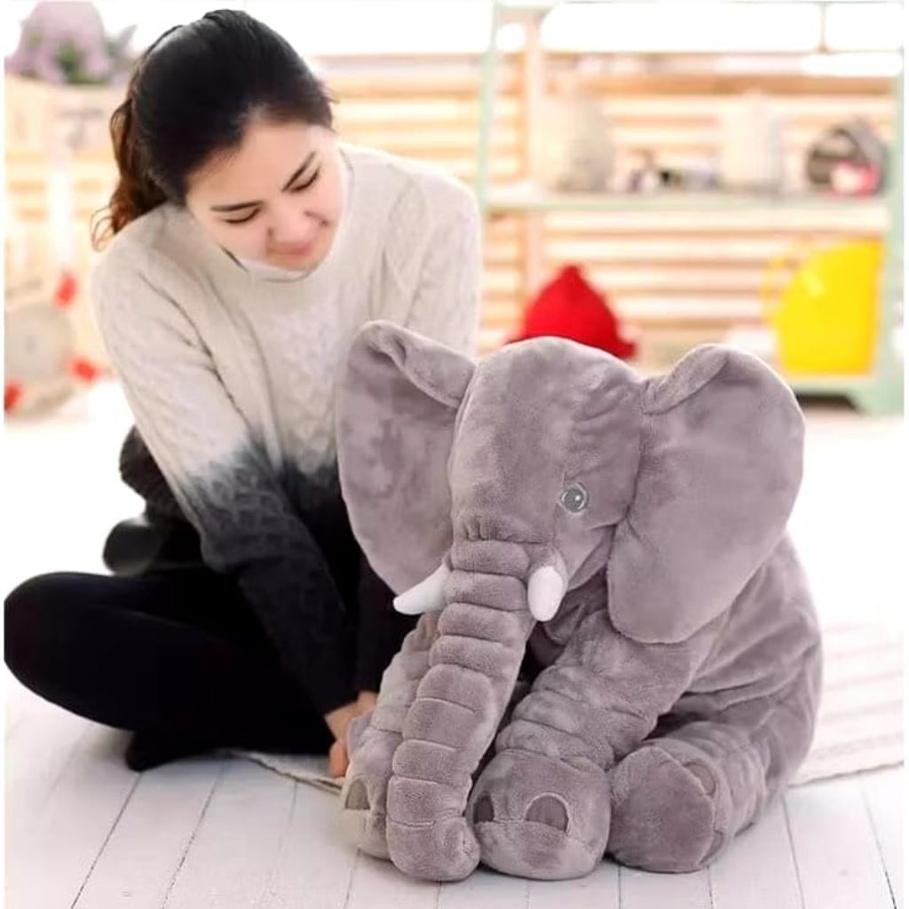 Boneka Gajah Elephant 40Cm Lucu Gajah Lucu Boneka Hewan gajah Hadiah Ulang Tahun Plush Lembut