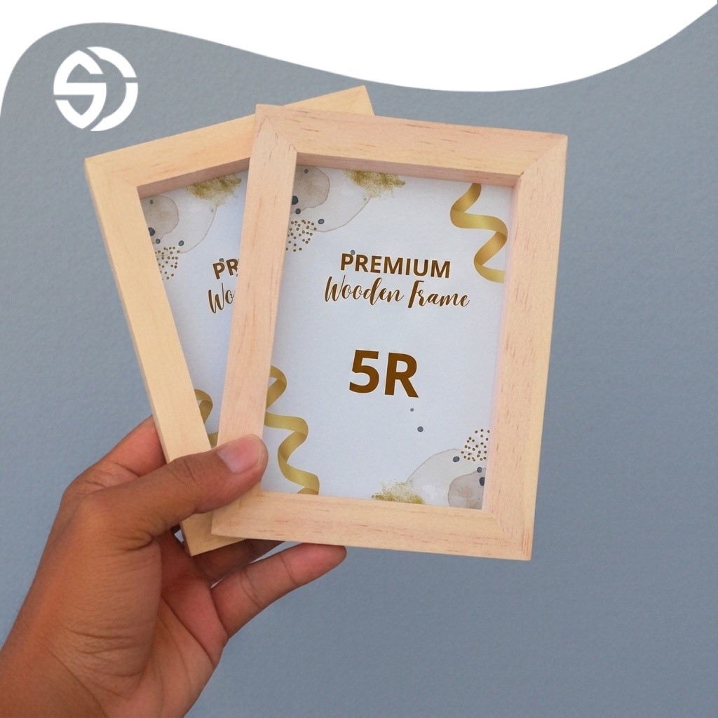 Bingkai Pigura Kayu Jati Belanda 5R (127 x 178 MM)