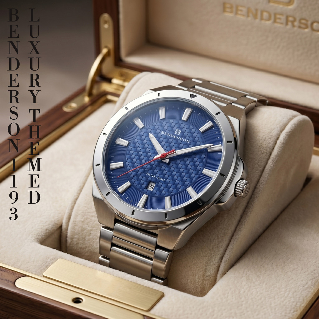 BENDERSON 1193M JAM TANGAN PRIA ELEGAN MEWAH DEEP BLUE SERIES 3 ATM WATER RESISTANT FREE BOX