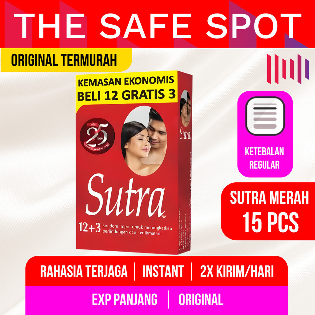 PRIVASI AMAN Sutra Classic Merah Isi 24 Pcs Free 3 Pcs Anti Bocor Rahasia Terjaga