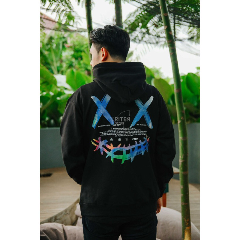 Ricky Is Clown Laser Hoodie Black Original / RickyisClown