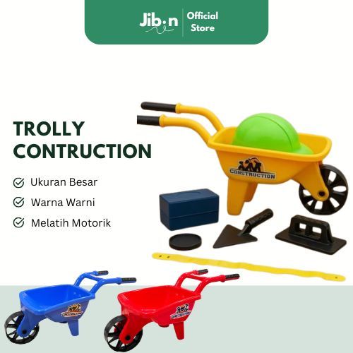 [ Jibin ] Mainan Anak Laki Trolly Contruction / Mainan Anak Troli Kontruksi Gerobak Dorong Pasir