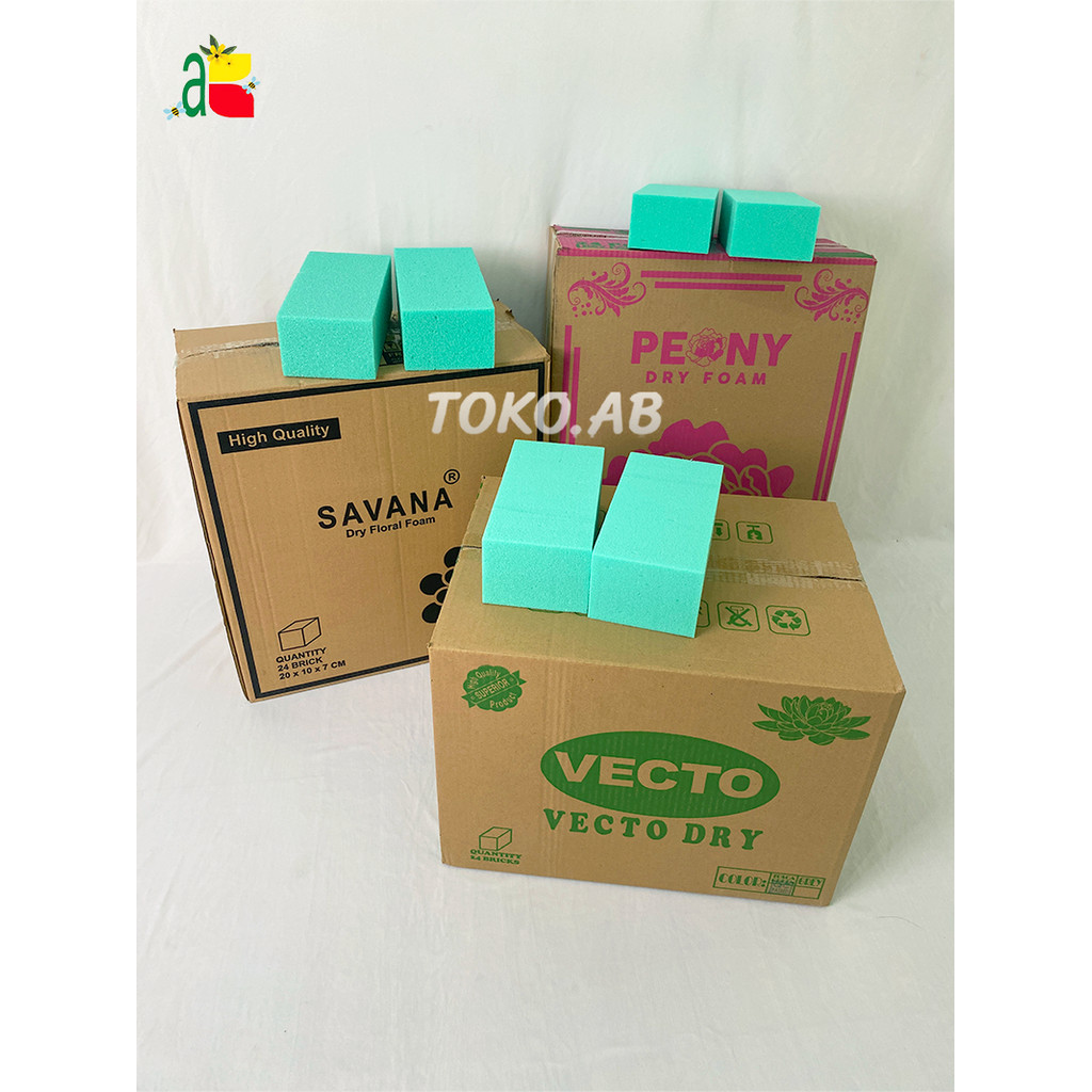 1 PCS FLORAL FOAM BUSA HIJAU B8097 MEDIA TANAM BUNGA PLASTIK GABUS HIJAU BUKET BUNGA