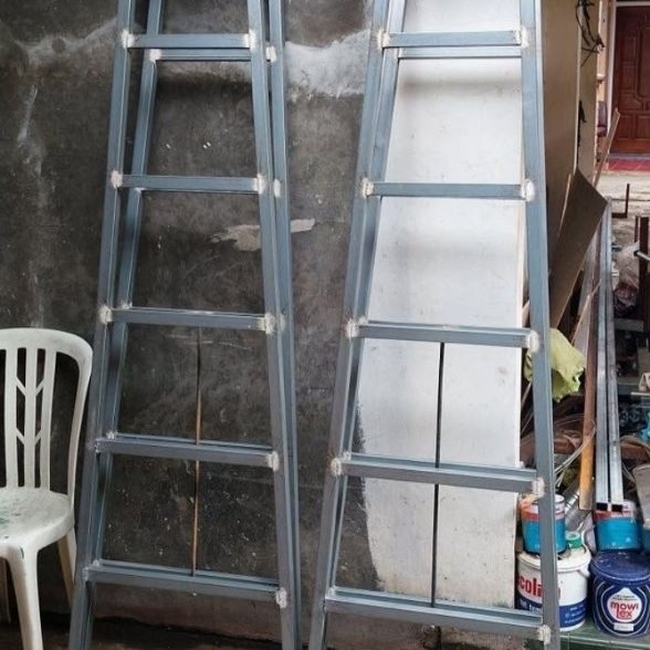 Tangga lipat bahan besi holo 3x3 galvanis tebal