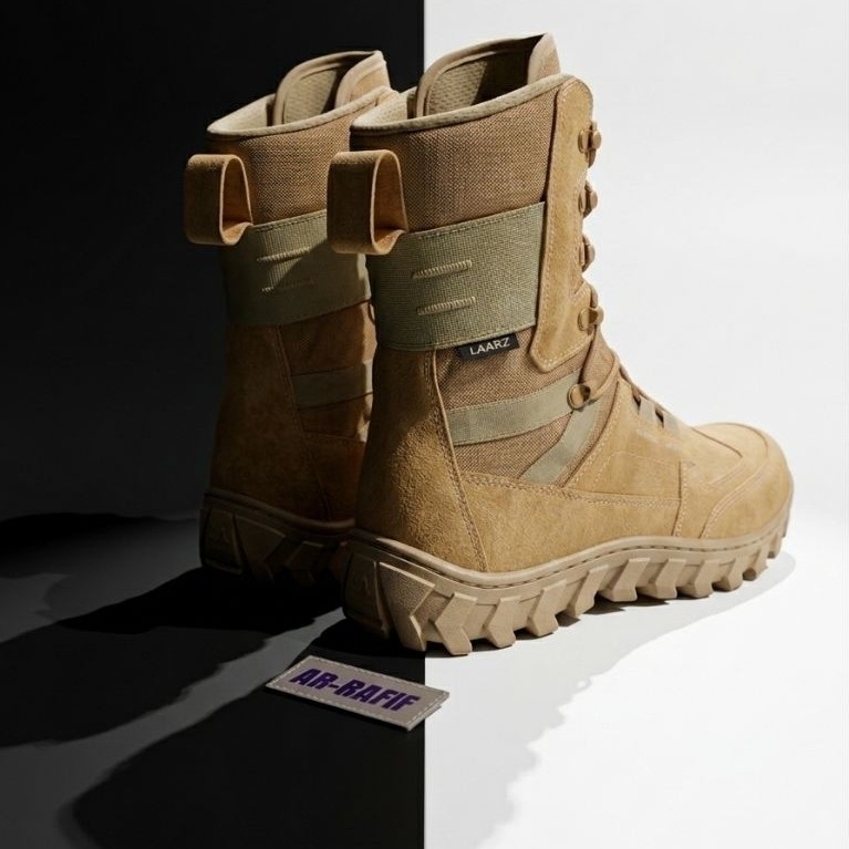 sepatu PDL gurun, sepatu PDL safety,  sepatu PDL kulit TNI UNIFIL
