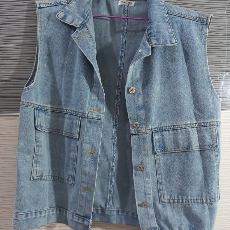 Vest Jeans, jacket jeans Oversized Light Blue