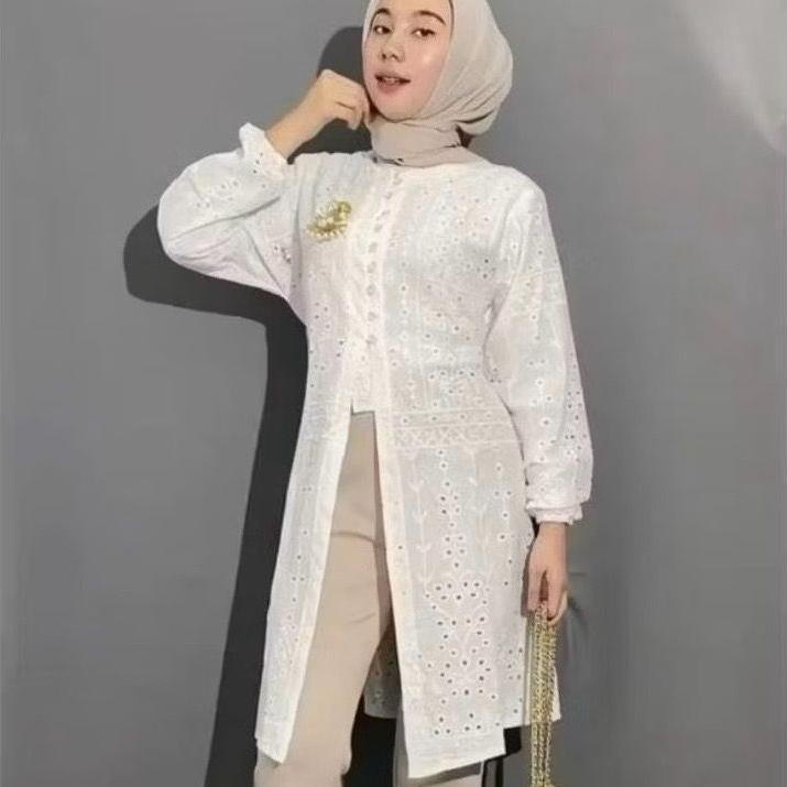 PREMIUM CHEA TUNIK KATUN BORDIR (KATBOL KATUN BOLONG) / TUNIK KONDANGAN / ATASAN WANITA KATUN BOLONG
