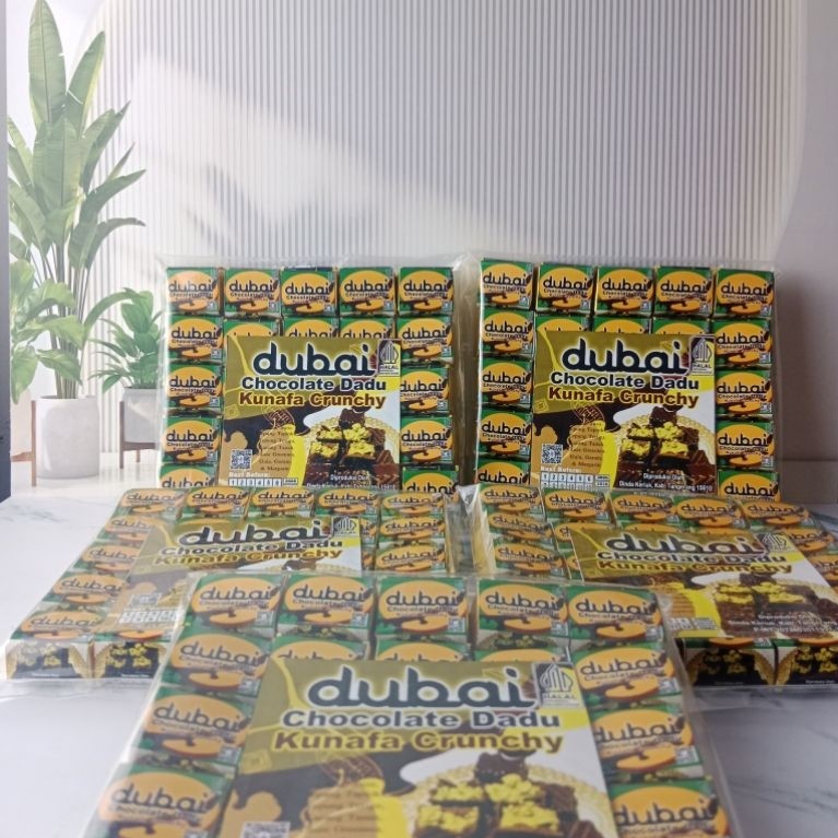 Dubai Chocolate Dadu Kunafa Crunchy/isi 25 pc/untuk di jual 2000 an/jajanan favorit anak-anak jaman