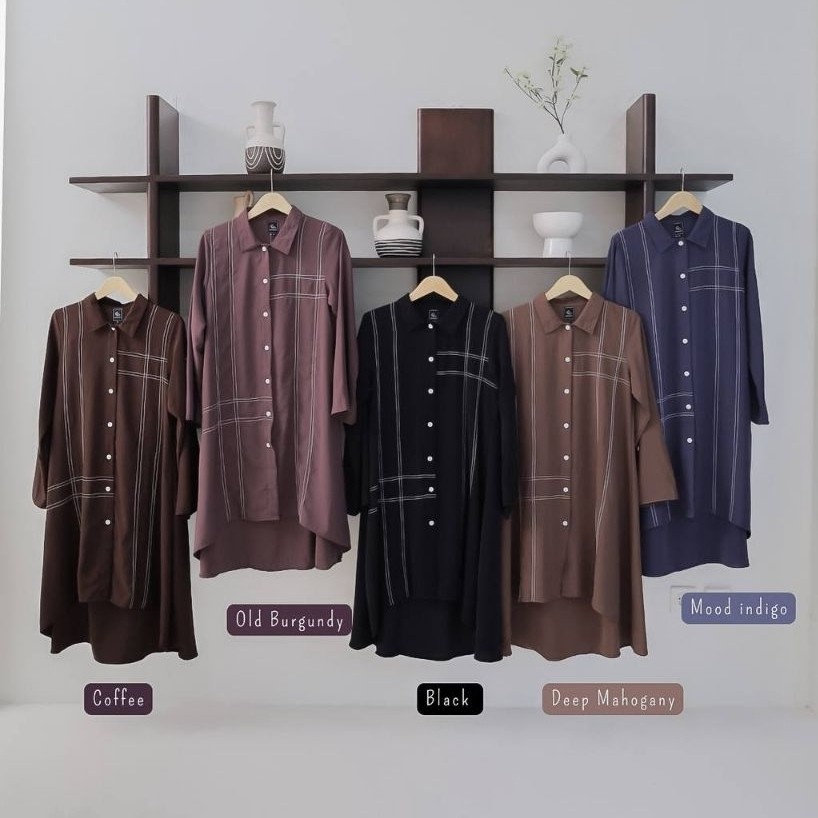 Khizaanah Tunik Line One Set Tunik Rok Syari Abaya Syari