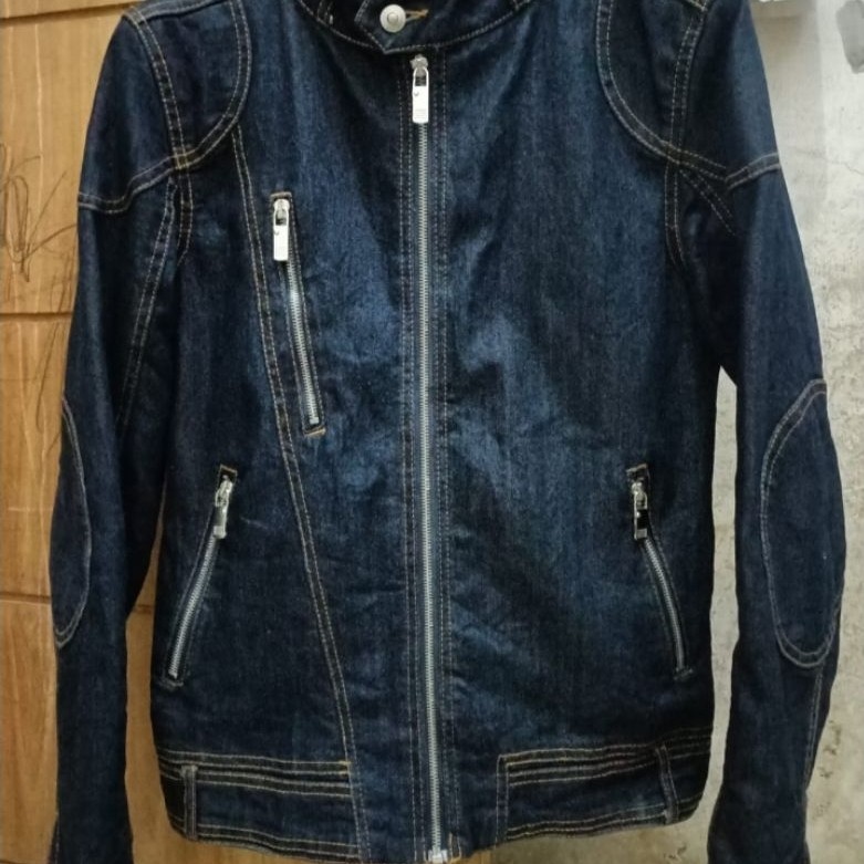 Zara Man raider denim jacket M