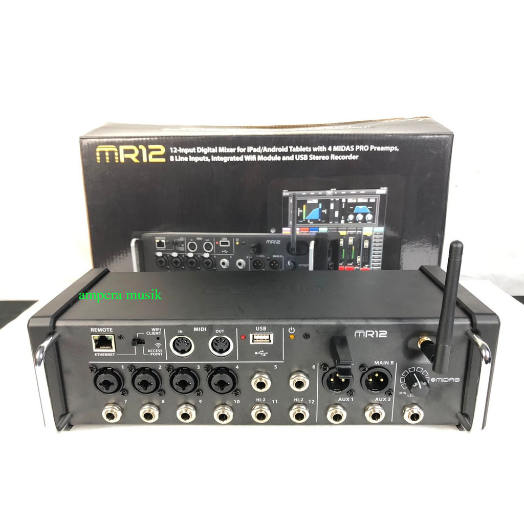 MIXER DIGITAL MIDAS MR12 ANDROID MR 12 ANDROID
