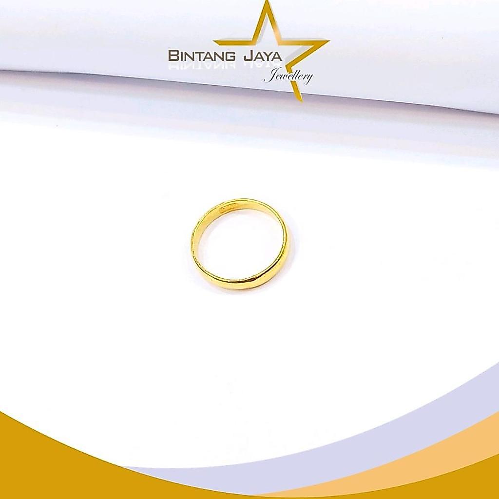 Cincin Emas Belah Rotan TA 0.27 - Kadar LM99 - Berat 5gr - Size 16.5 - Investasi murni desain abadi 