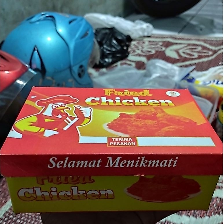 Kotak ayam geprek laminasi tahan panas cocok untuk bisnis ayam geprek/ayam bakar/ayam goreng  isi 10