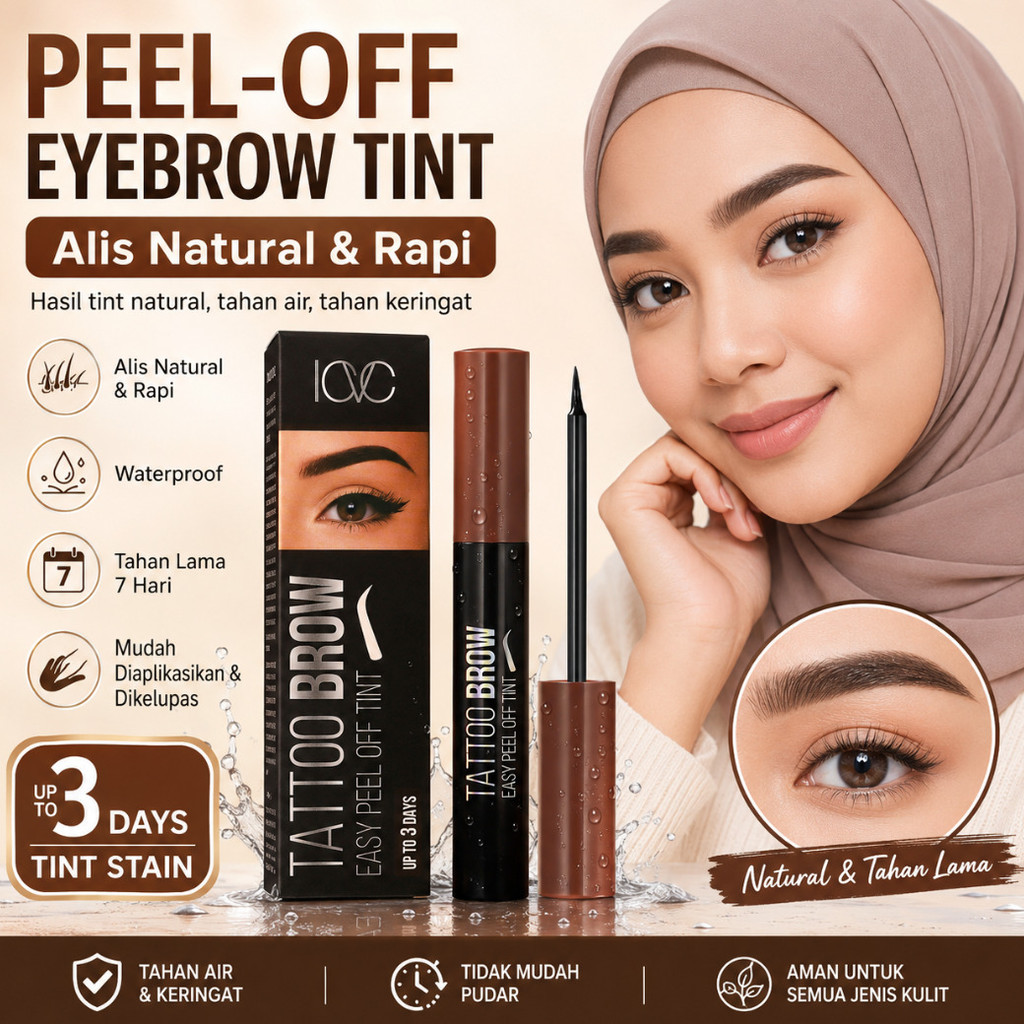 [COD] Henna Alis Tahan/Tinta Alis Peel Off Tahan 7 Hari Tanpa Cat Alis Tiap Hari Mudah Digunakan Mem