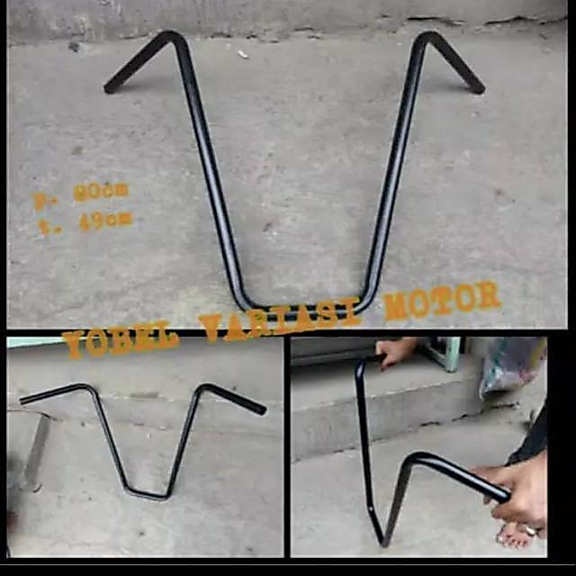 STANG MOTOR SEPEDA LOWRIDER TINGGI HITAM