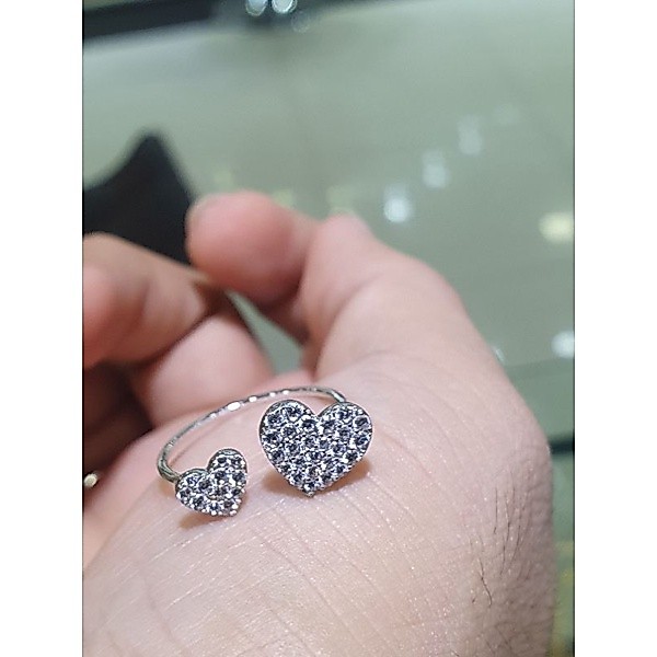 cincin emas putih 750/23k love