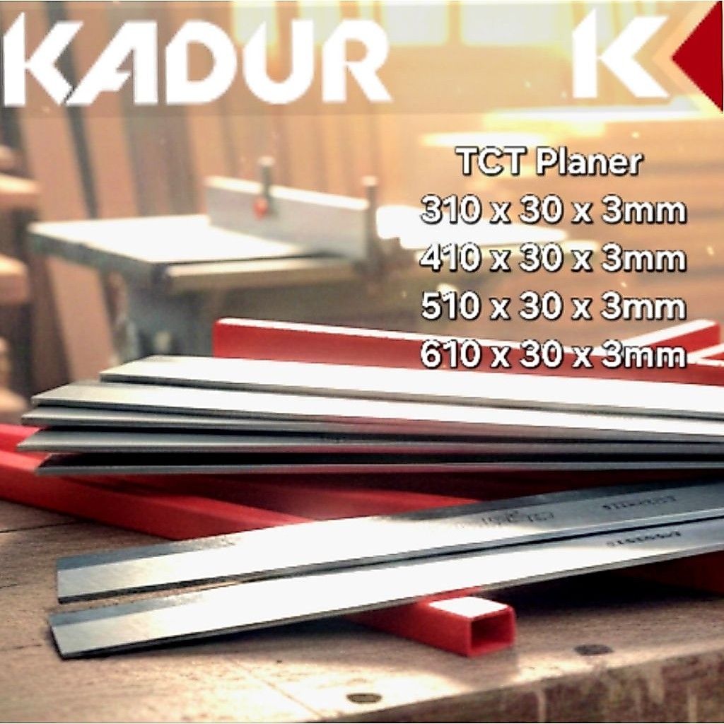 kadur TCT Pisau Planer TCT planer Kadur 310mm - 610mm ( harga / pcs ). Harga grosir tersedia. Jamina