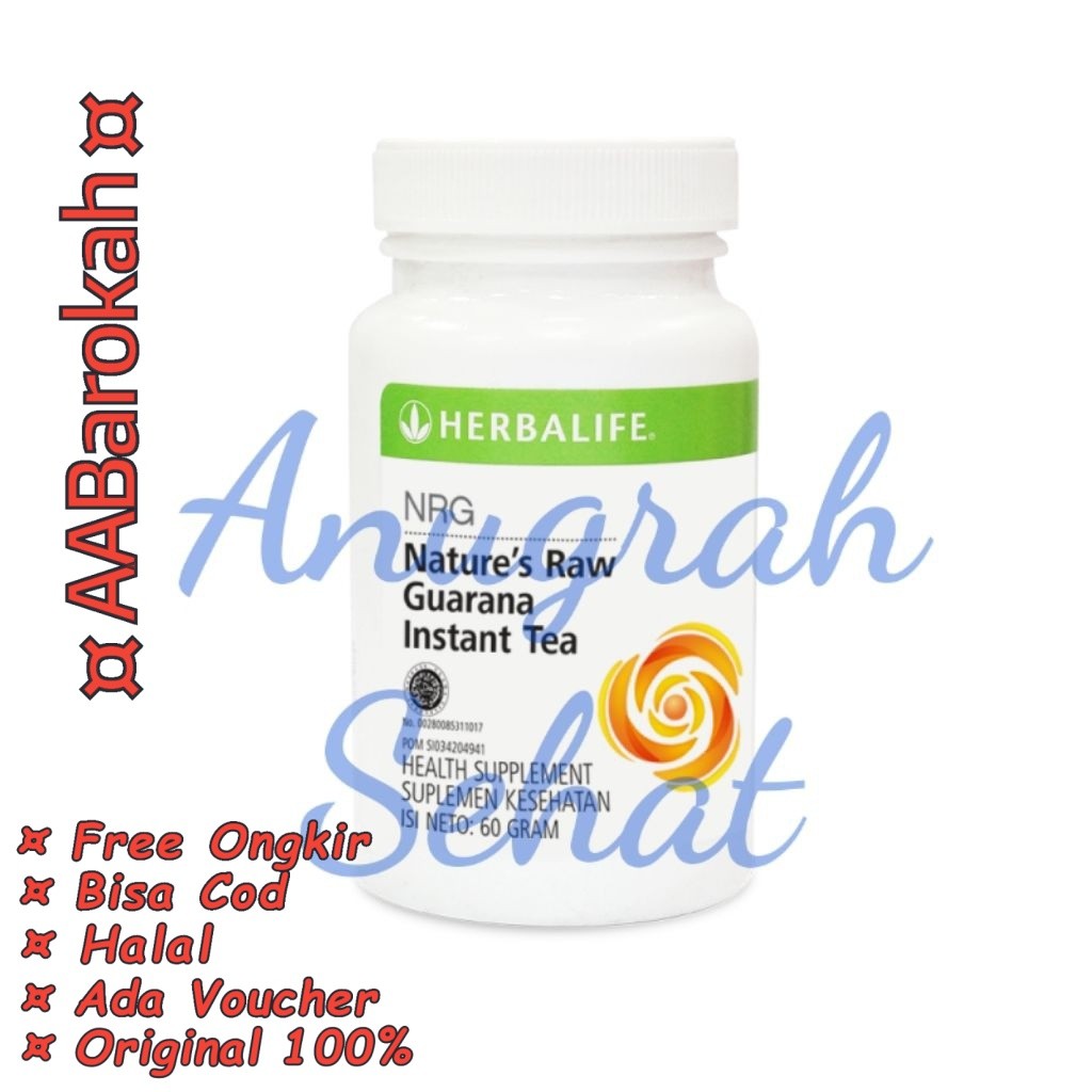 Herbalife Teh Instan Herbal Nature's Raw Guarana Penambah Stamina Dan Energi Menambah Metabolisme NR