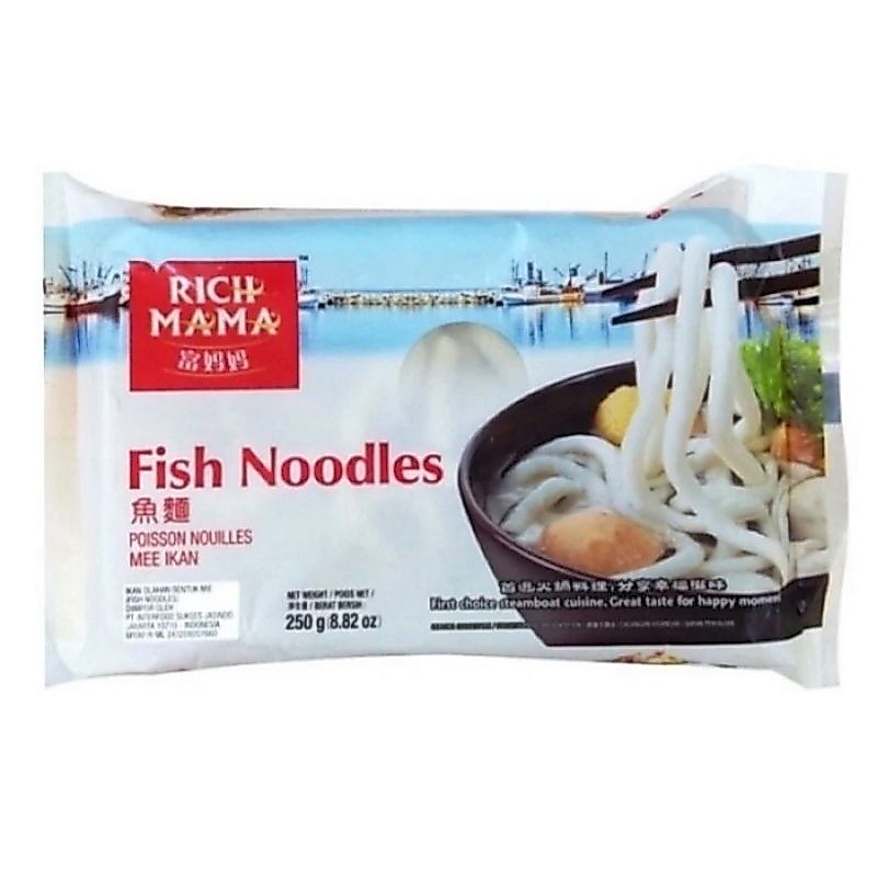 Rich Mama Fish Noodle / Mie Ikan Frozen / Mie Rasa Ikan | Berat Bersih 250gr