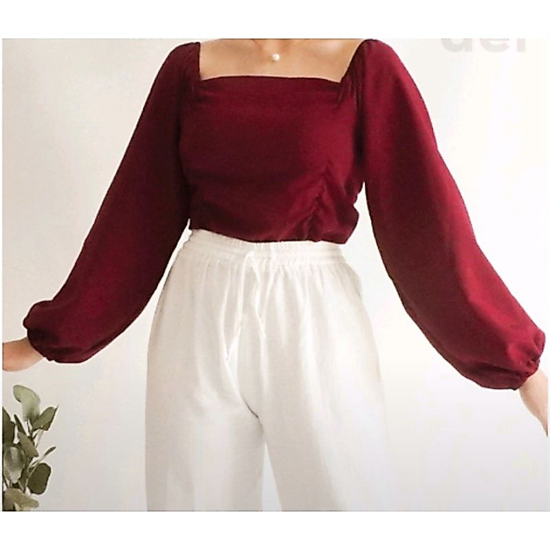 BAJU SABRINA CROOP TOP/BAJU SABRINA JUMBO/LILY