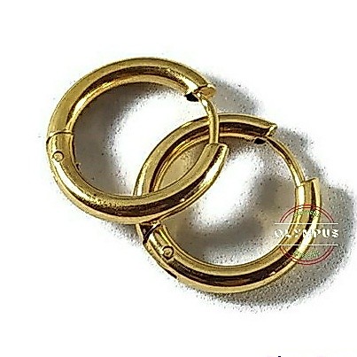 OLYMPUS.ANTING TITANIUM HOOP KOREA(BTS).LAPIS EMAS 18K.PRIA DAN WANITA.