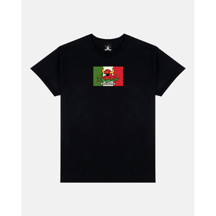 Thrasher x Toy Machine Hecho Tee Black | Kaos Skate | Etaks Store