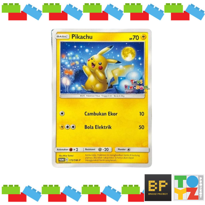 Pikachu Toys Kingdom Promo 172/SM-P - Kartu TCG Pokemon Indonesia