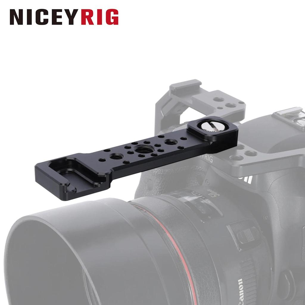 NICEYRIG Cheese Plate Cold Shoe Bar for ARRI Locating Hole, Camera Accessory Easy Expansion Bracket