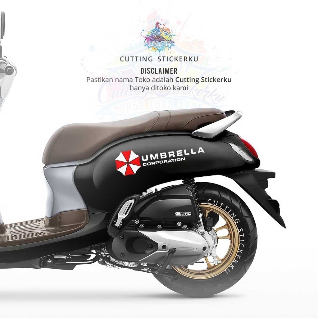 Cutting Sticker Umbrella Corporation Logo Variasi Motor Mobil