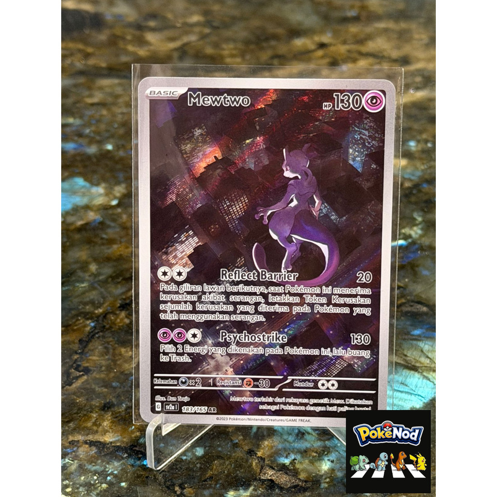 Mewtwo gedung sv2a AR 183/165 Indo - scarlet & violet set 151 langka - Pokemon TCG Original