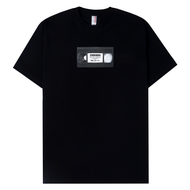 STARCROSS Kaos Pria - TAPE - Black Original 100% Katun