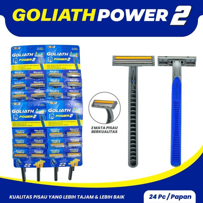 Cukuran kumis 2 pisau merek goliath (isi 24 pcs) - Gold 2