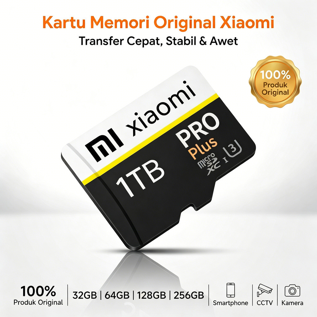 XiaoMi Micro SD Card 1TB/2TB/32GB/64GB/128GB/256GB/512GB Kartu Memori Performasi Tinggi High-Speed m