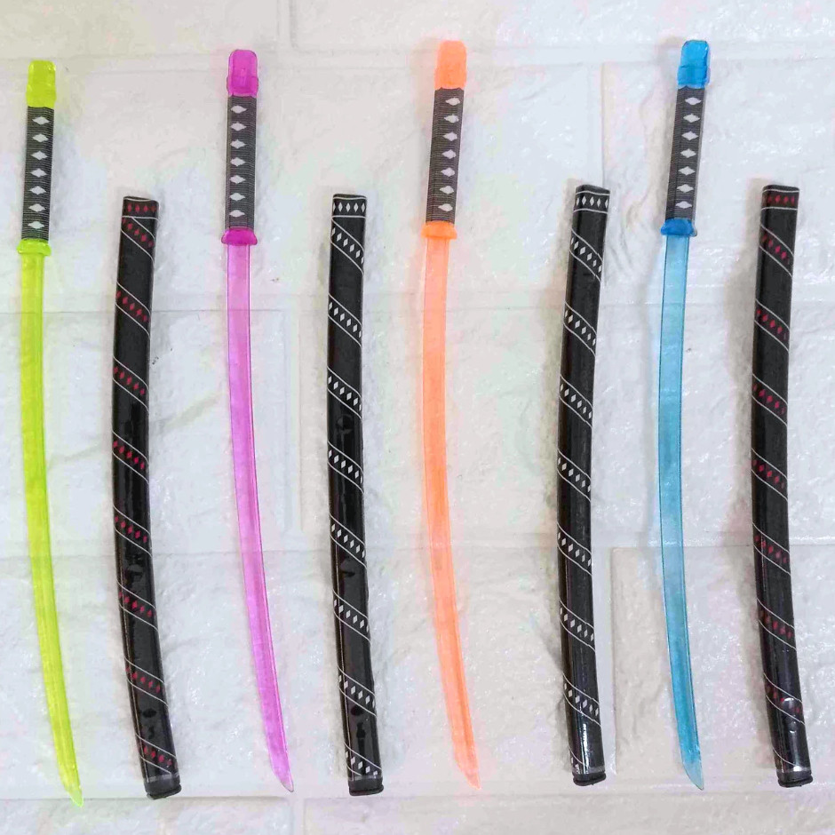 (GTT) mainan pedang warna transparan / mainan pedang warna transparan 24cm / mainan katana / pedang 