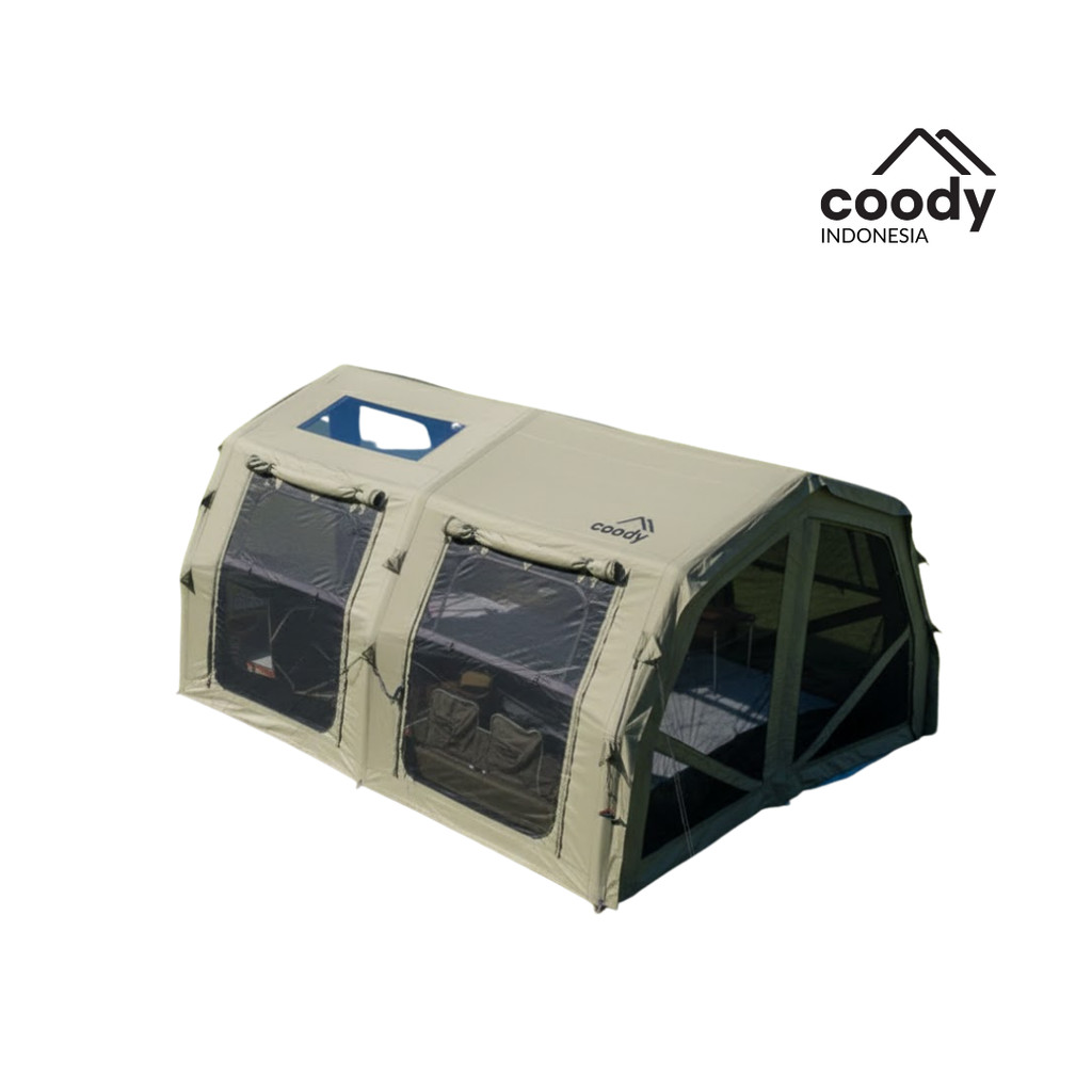 Coody 17.28 Familia Pro Inflatable Tent 3.6x4.8m - Tenda Tiup Otomatis Camping 4 Musim, Tenda Glampi