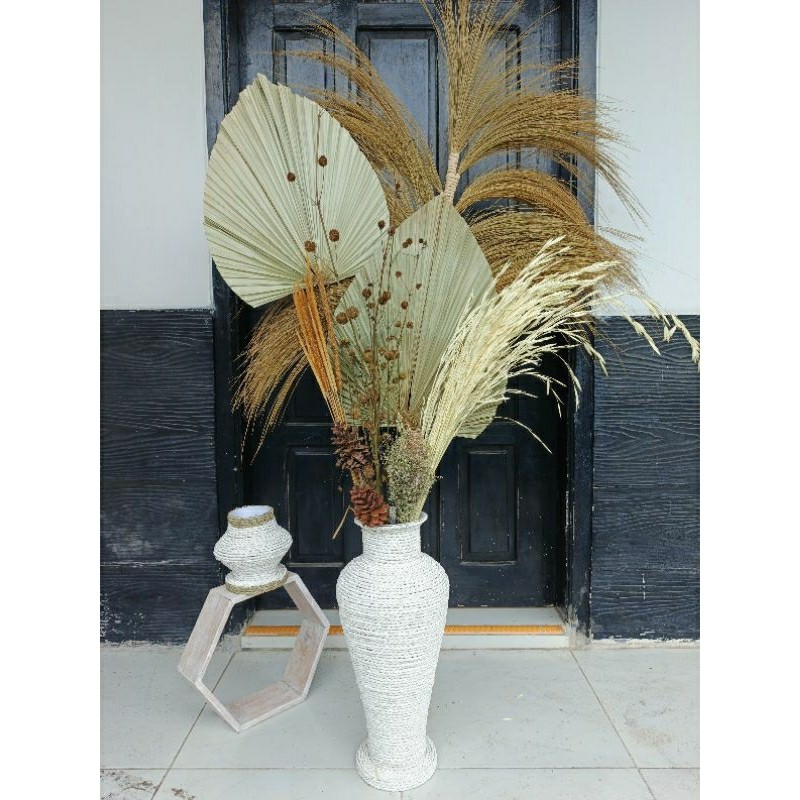 bunga hias ruang tamu , bunga sudut ruangan , bunga hiasan rumah , bunga dekorasi rumah vas 50cm